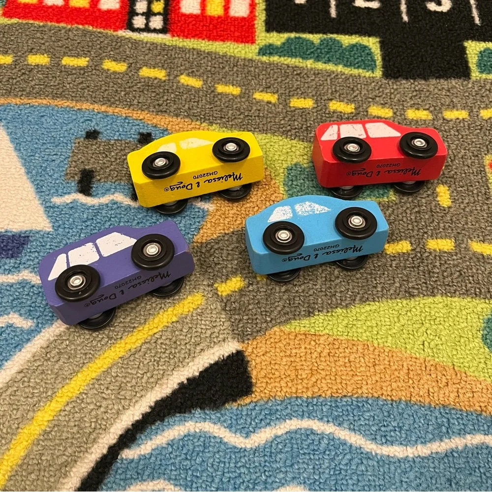 🌸 Melissa & Doug Colorful Town Country Play Mat With Cars